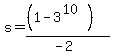s=%28%281-3%5E%2810%29%29%29%2F%28-2%29