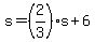 s=%282%2F3%29s%2B6