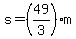 s=%2849%2F3%29m