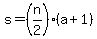 s=%28n%2F2%29%28a%2B1%29