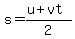 s=%28u%2Bvt%29%2F2