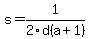 s=1%2F2d%28a%2B1%29