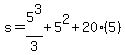 s=5%5E3%2F3%2B5%5E2%2B20%285%29