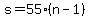 s=55%28n-1%29