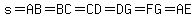 s=AB=BC=CD=DG=FG=AE