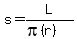 s=L%2F%28pi%28r%29%29