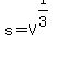s=V%5E%281%2F3%29