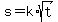 s=k%2Asqrt%28t%29