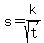 s=k%2Fsqrt%28t%29