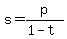 s=p%2F%281-t%29