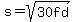 s=sqrt%2830fd%29