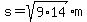 s=sqrt%289%2A14%29+m