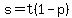 s=t%281-p%29