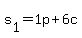 s%5B1%5D+=+1p+%2B+6c
