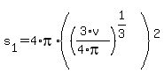 s%5B1%5D+=+4+%2A+pi+%2A+%28%28%283%2Av%29%2F%284%2Api%29%29%5E%281%2F3%29%29%5E2