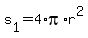 s%5B1%5D+=+4+%2A+pi+%2A+r%5E2