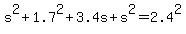 s%5E2%2B1.7%5E2%2B3.4s%2Bs%5E2=2.4%5E2