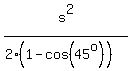 s%5E2%2F%282%2A%281-cos%2845%5Eo%29%29%29