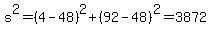 s%5E2=%284-48%29%5E2%2B%2892-48%29%5E2=3872