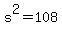 s%5E2=108