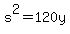 s%5E2=120y