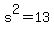 s%5E2=13