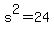 s%5E2=24