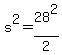 s%5E2=28%5E2%2F2