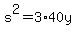 s%5E2=3%2A40y
