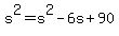 s%5E2=s%5E2-6s%2B90