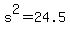 s%5E2+=+24.5