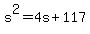 s%5E2+=+4s+%2B+117