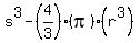 s%5E3+-+%284%2F3%29%28pi%29%28r%5E3%29