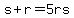 s+%2B+r+=+5rs