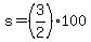 s+=++%283%2F2%29100