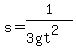 s+=+1%2F%283gt%5E2%29