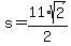 s+=+11%2Asqrt%282%29%2F2