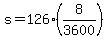 s+=+126%2A%288%2F3600%29