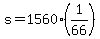 s+=+1560%2A%281%2F66%29