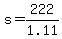 s+=+222%2F1.11