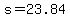 s+=+23.84