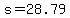 s+=+28.79