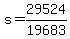 s+=+29524%2F19683