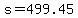s+=+499.45