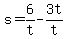 s+=+6%2Ft+-+3t%2Ft