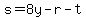 s+=+8y-r-t