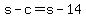 s-c=s-14