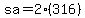 sa+=+2%28316%29