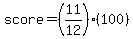 score=%2811%2F12%29%28100%29