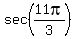 sec%2811pi%2F3%29